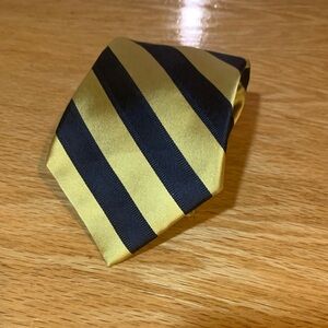 Tommy Hilfiger Gold and Black Striped Tie
